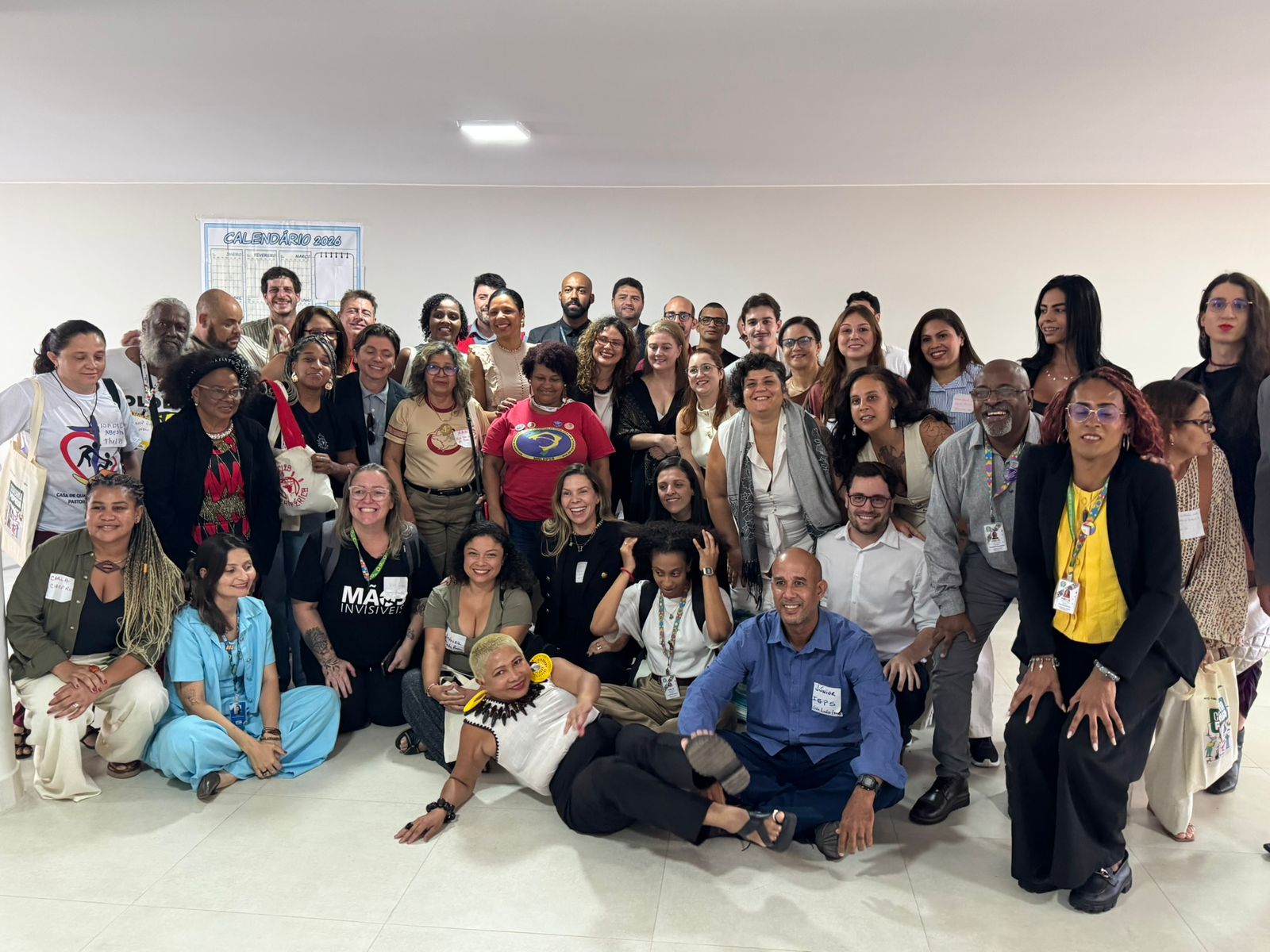 Grupo reunido durante atividade do projeto